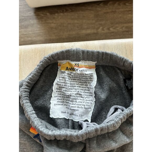 Aviator Nation 5 STRIPE SWEATPANTS - HEATHER GREY Size XS - Picture 5 of 12